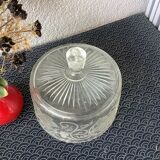 Cloche à fromage en verre moulé art déco