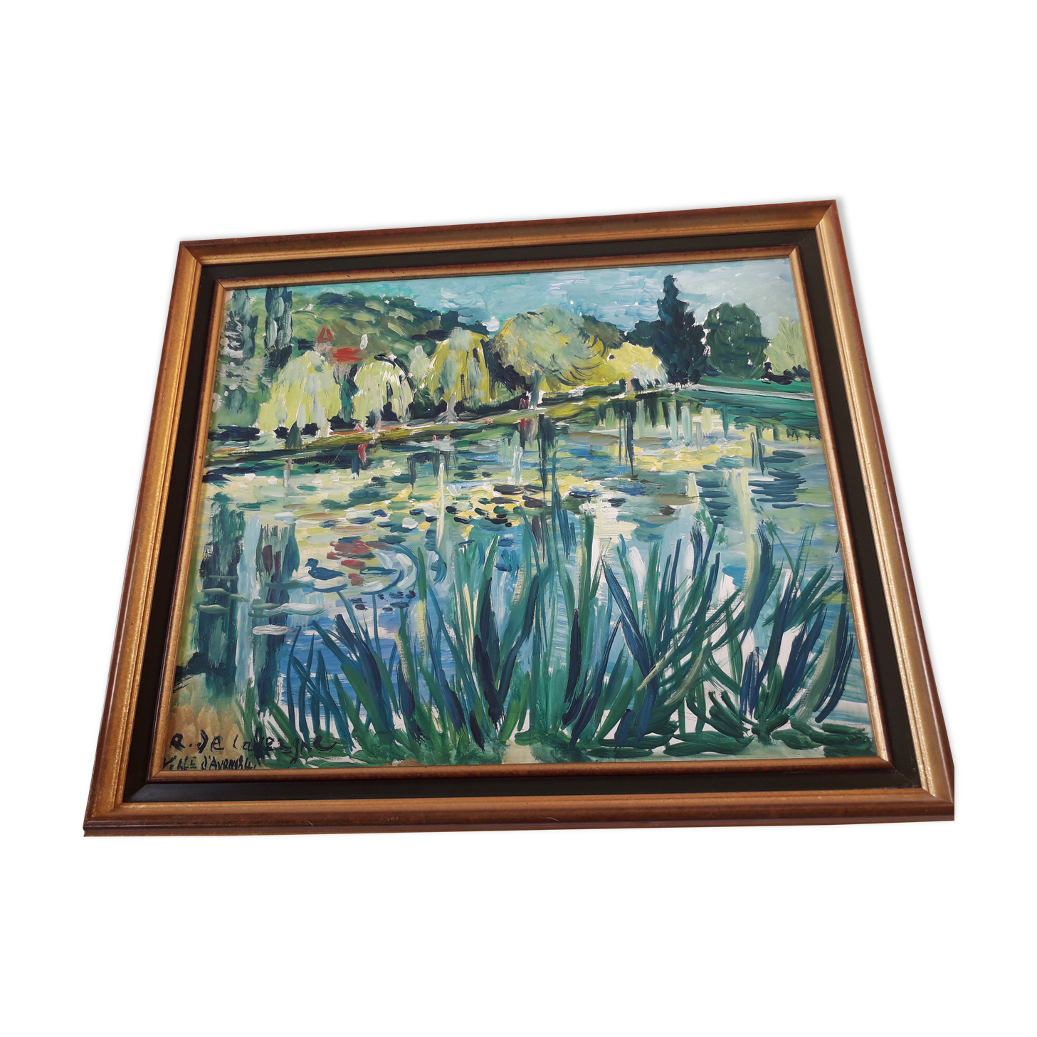 Landscape oil painting of Ville d'Avray