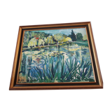 Landscape oil painting of Ville d'Avray