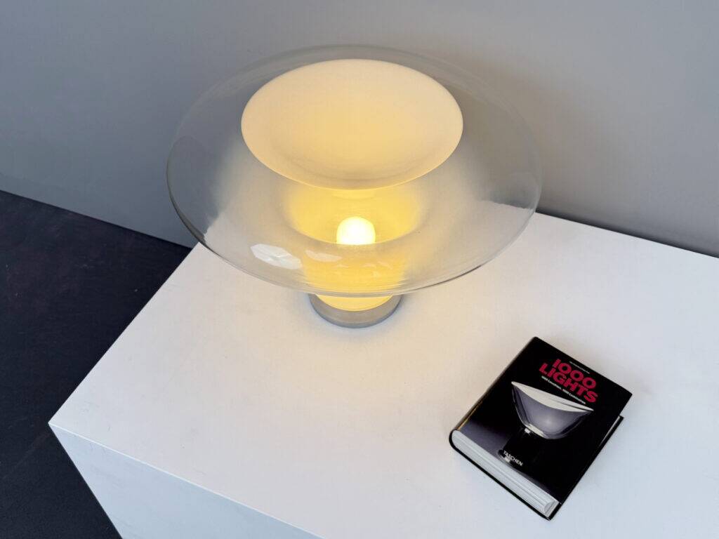 Lesbo table lamp by Angelo Mangiarotti for Artemide, Italy, 1960s