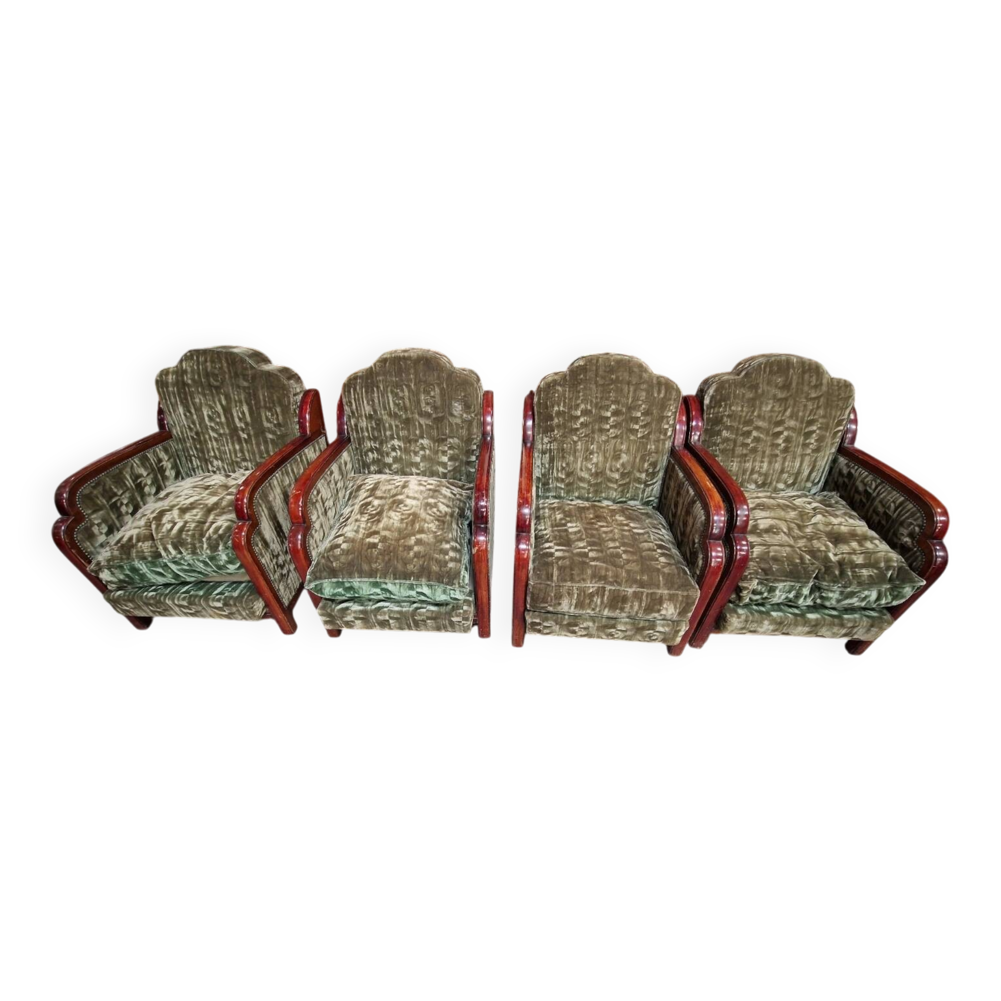 4 Art Deco armchairs