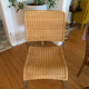 Vintage wicker and chrome chair from the 1970s.
