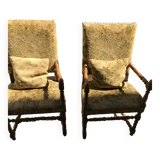Genuine pair of Louis Viii armchairs
