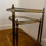 Brass and glass nesting table