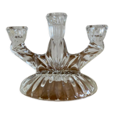3-spoke glass candle holder
