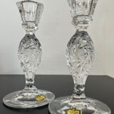 Pair of crystal candlesticks