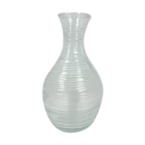 Striated glass vase