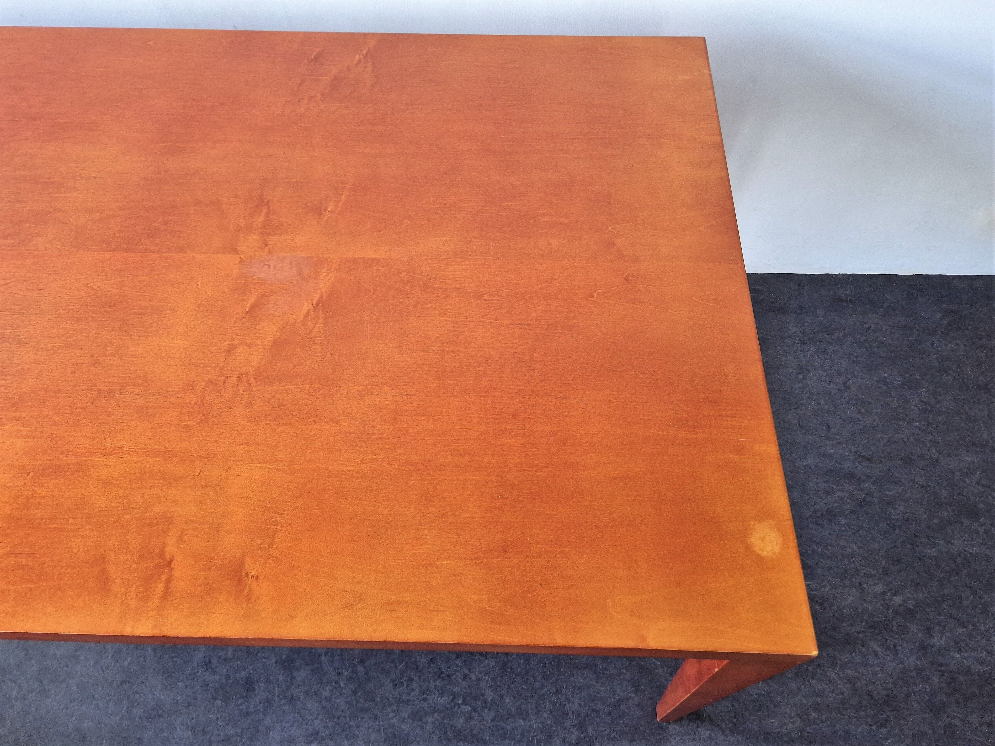 Mahogany wooden dining table, 1980s