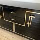 1970s black lacquer sideboard