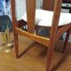 Danish chairs in teak fabric buckles