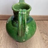 Pichet ou Cruche à Eau Ancien en Terre Cuite Vernissée (Orjol)