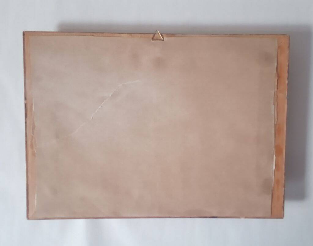 Œuvre originale Peinture Cadre doré Huile sur carton