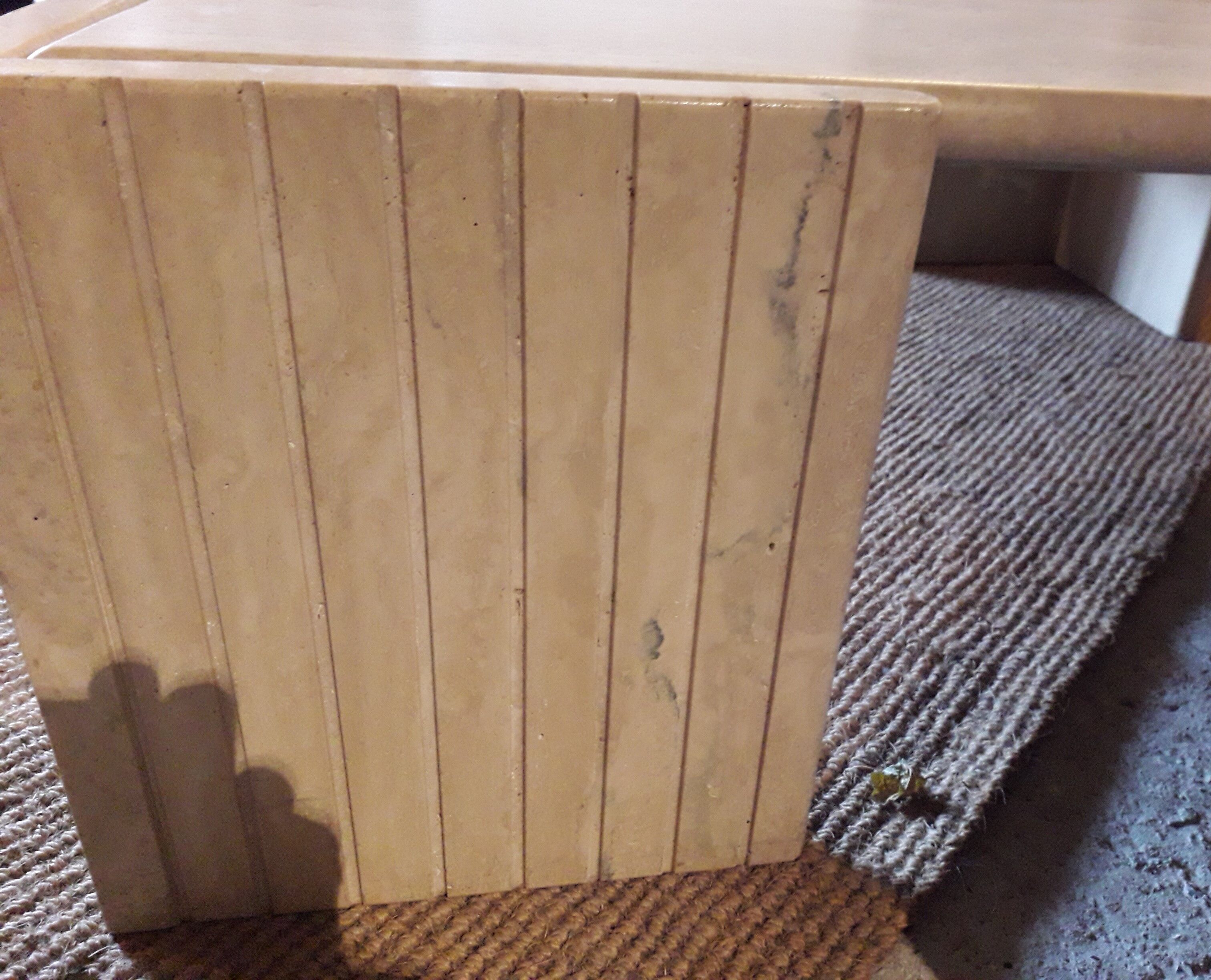 Travertine coffee table