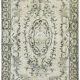 Handmade Distressed Oriental 1980s 184 cm x 283 cm Grey Rug