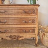 Antique commode with curved drawers - solid wood