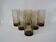 Set of 6 70s Long Drink design smoked glasses