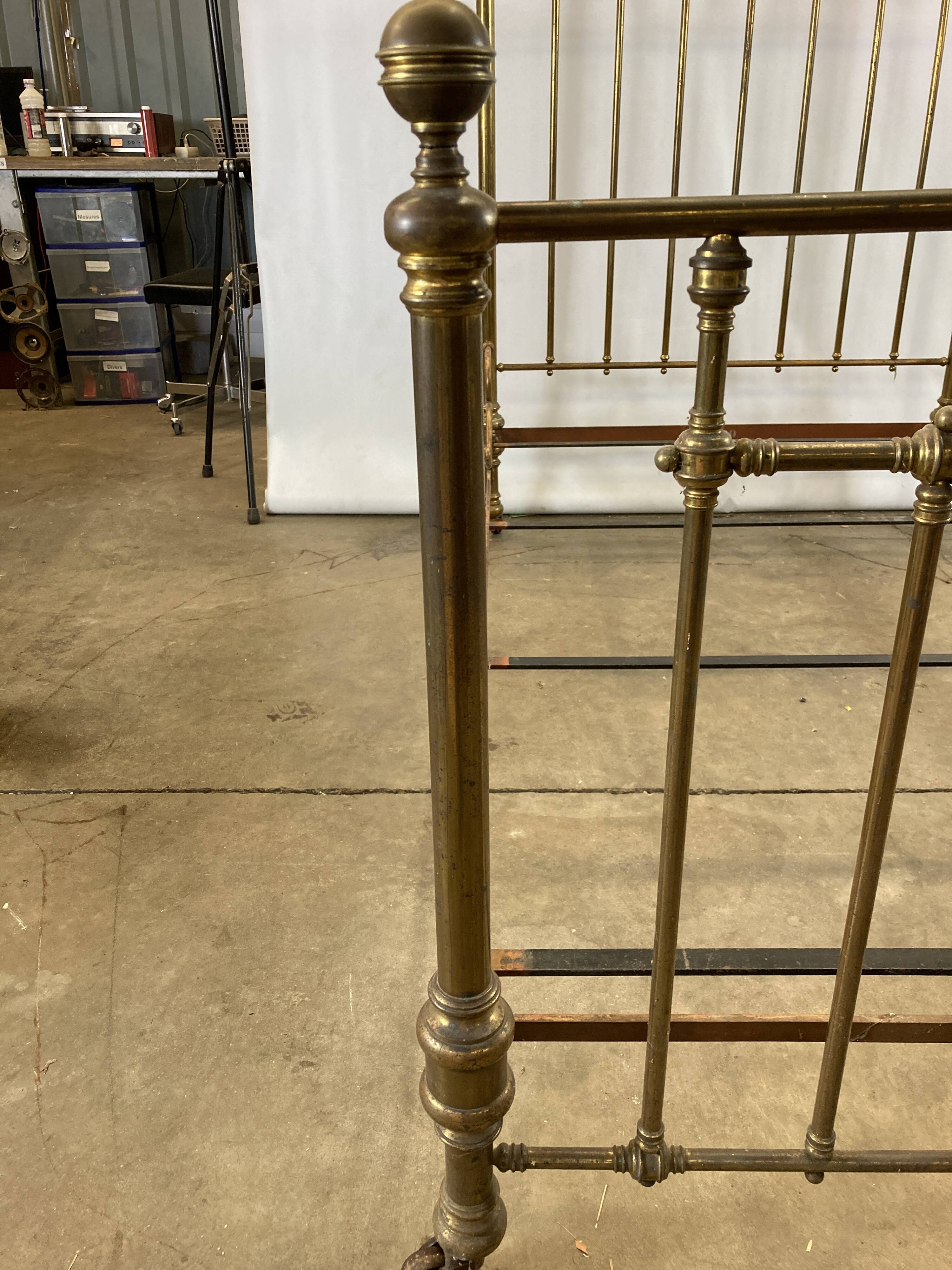 Vintage gold metal bed frame