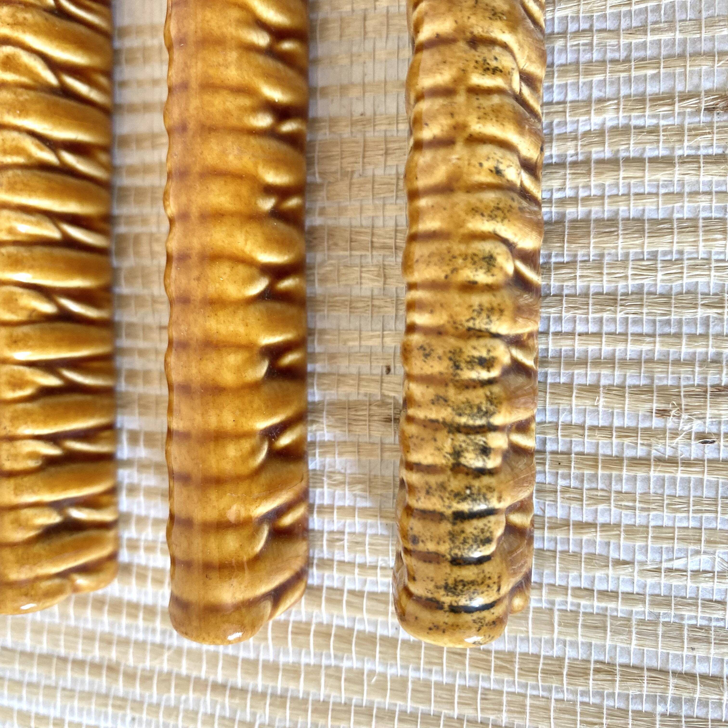 Braided effect ceramic knife holders, 1950s