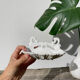 Old shell soap dish in white enamelled cast iron