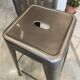Genuine TOLIX H75 industrial high bar stool, stackable, varnished metal.