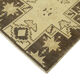 1950s hand-knotted turkish beige rug 135 cm x 236 cm