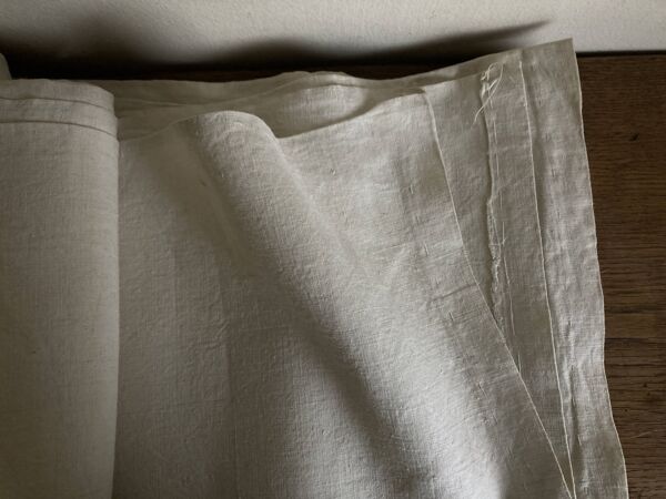 Nappe en toile fil de lin 19e L2,60m
