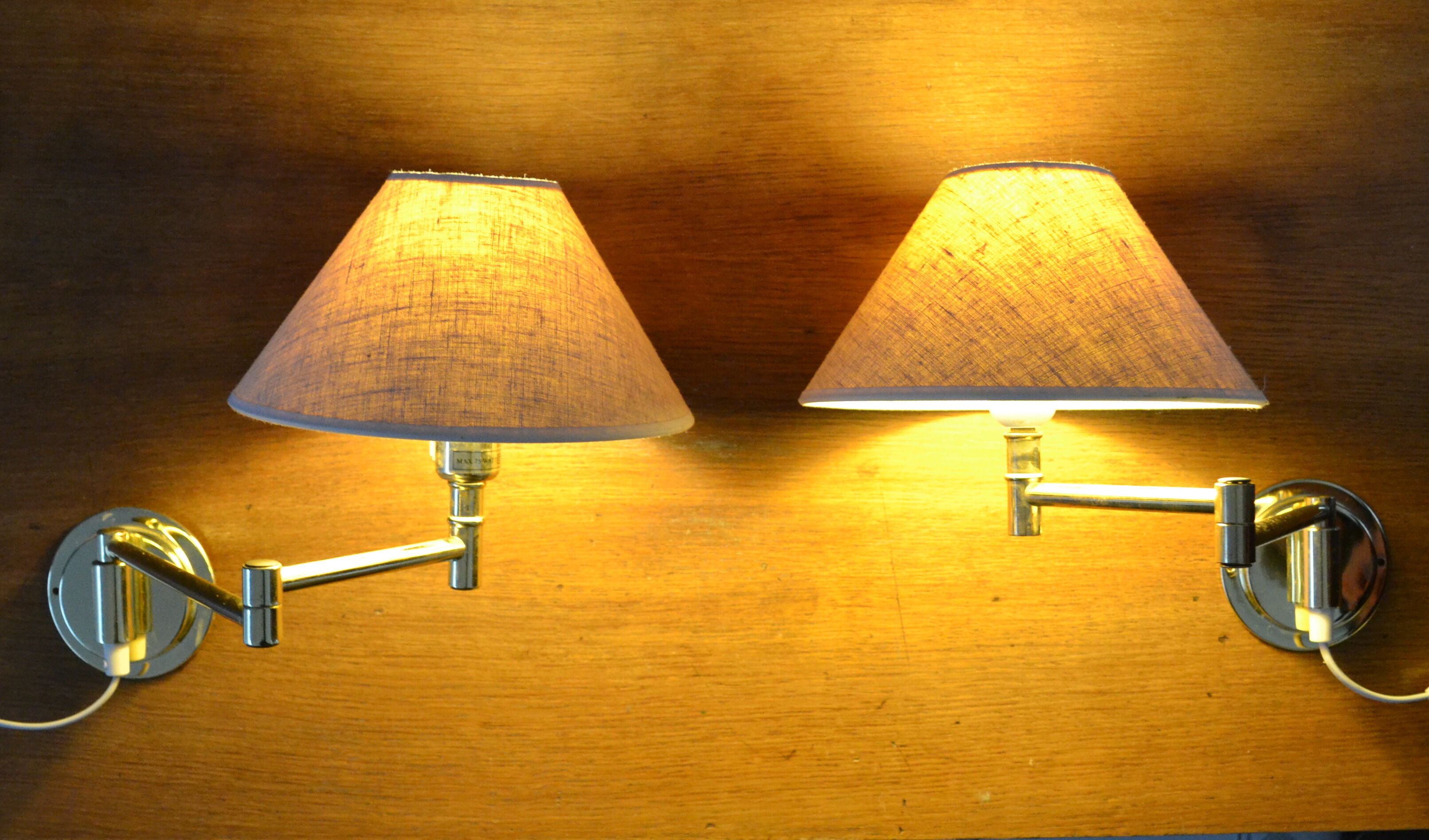 Pair of vintage gold articulated sconces