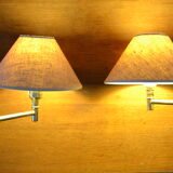 Pair of vintage gold articulated sconces