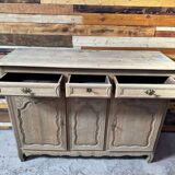 Solid oak buffet - sandblasted - late 18th century