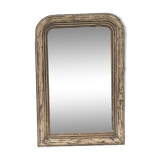 Louis Philippe mirror in wood and patinated stucco 19th century
