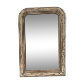 Louis Philippe mirror in wood and patinated stucco 19th century