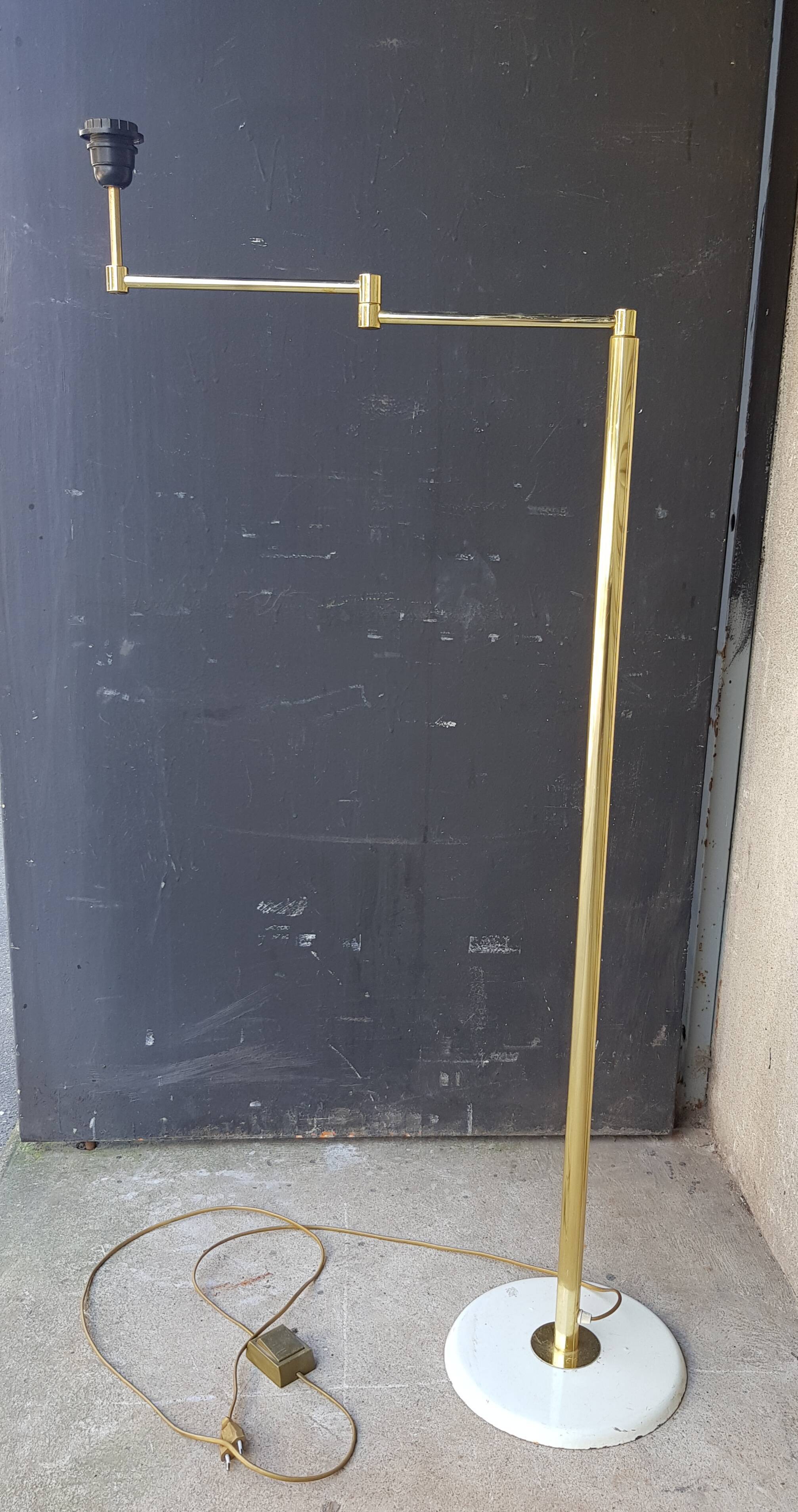 Vintage brass articulated streetlight 60