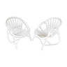 Pair of rattan armchairs