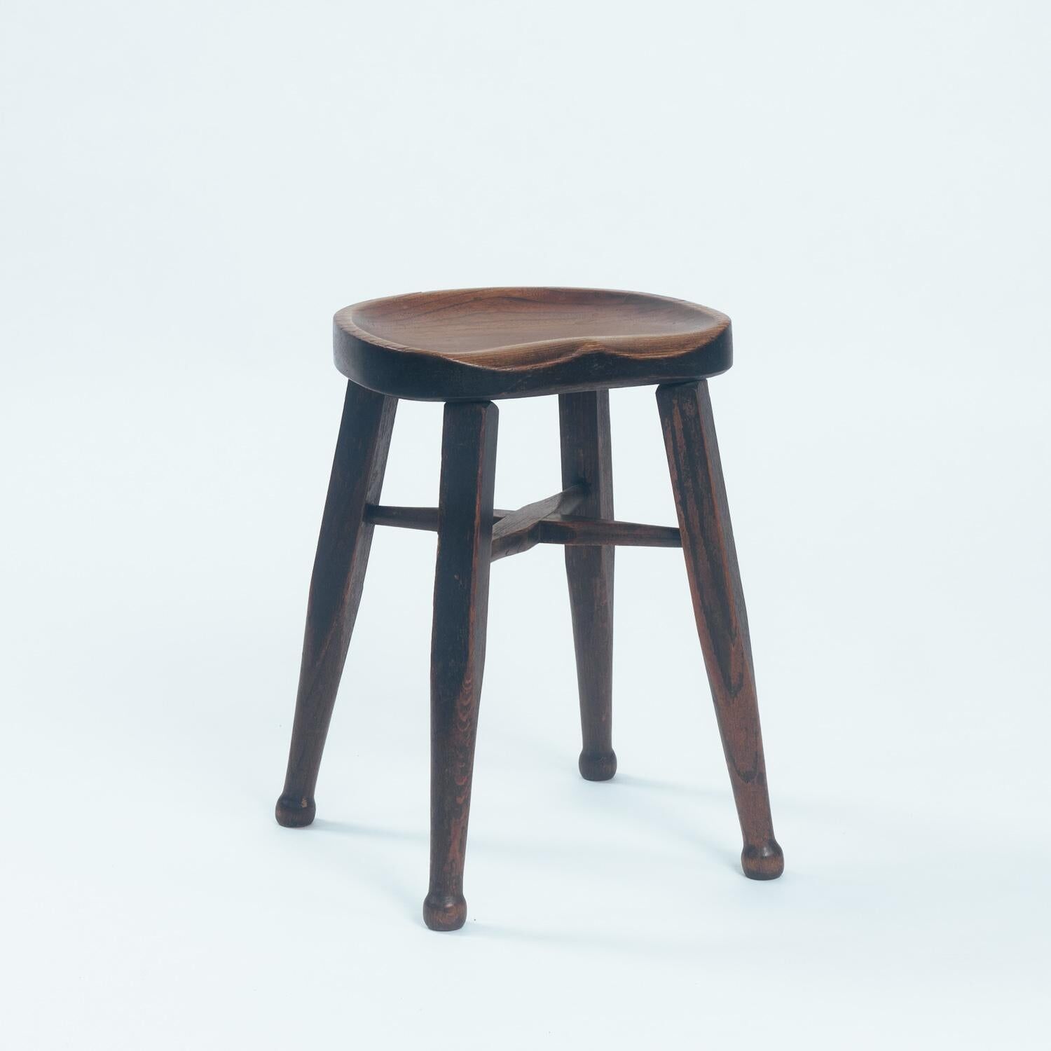 Set of 2 Antique Oak Stools by Gaskell and Chambers, UK, 1890s