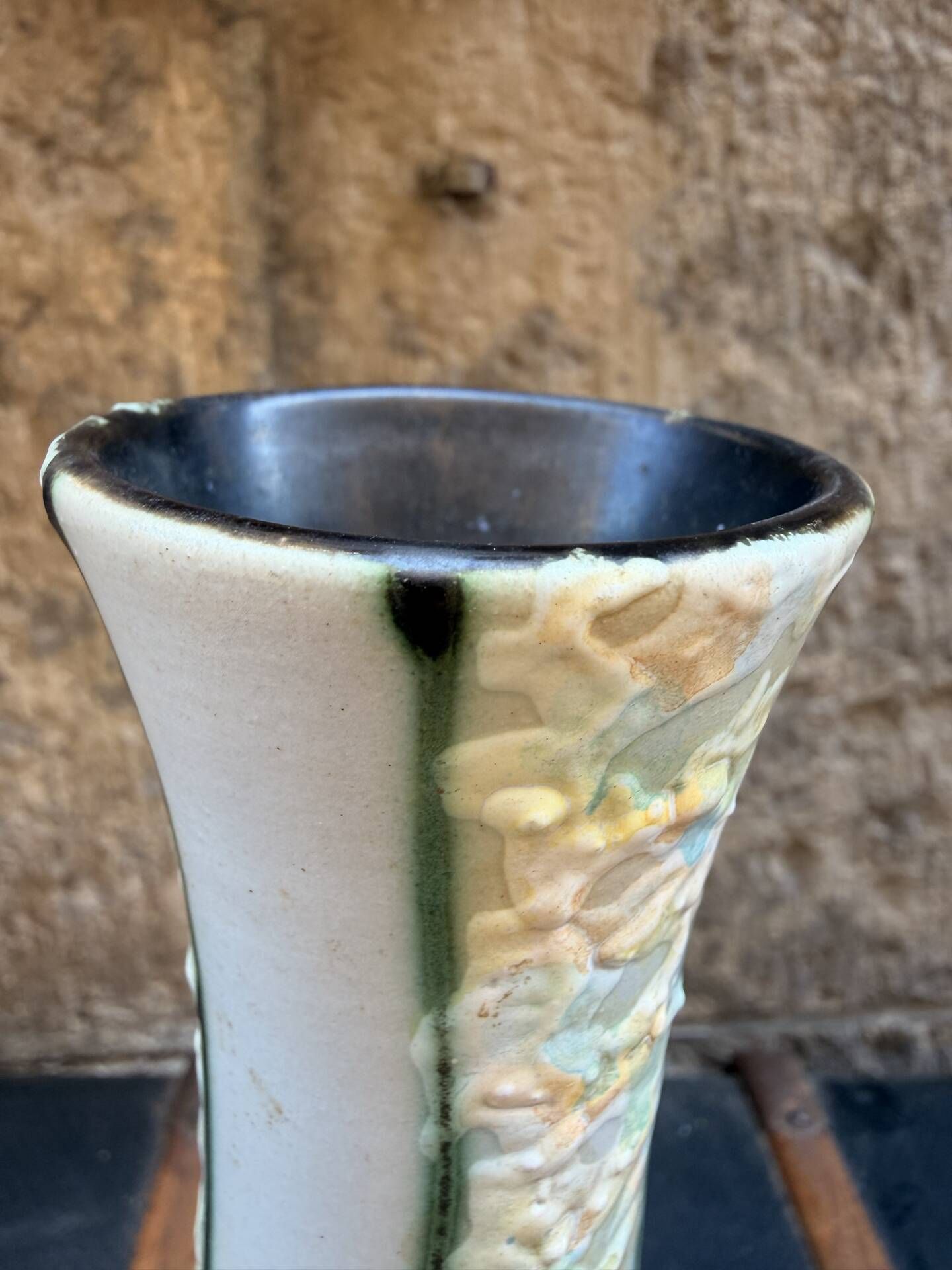 German vase soliflore 70s Fat Lava