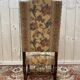 Suite de 4 Louis XIII os de mouton tissu fleurs