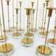 Set of 15 Scandinavian candle holders in brass and glass, Gunnar Ander, Ystad Met
