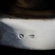 Large oval silver-plated metal serving platter with gadrooned edge – hallmarked