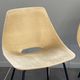 A barrel chair by Pierre Guariche, Steiner, vintage beige fabric, 1950.