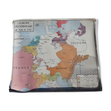 Carte Rossignol affiche scolaire N° 13 de L'Europe Occidentale de 1610 à 1715
