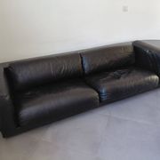 Cini Boeri - Gradual Lounge Sofa Black Leather Knoll/Gavina