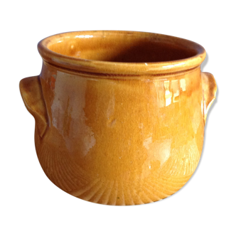 Glazed terracotta pot