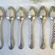 Set of 6 mismatched vintage soup spoons