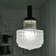 Mid Century small hobnail glass hanging ceiling lamp