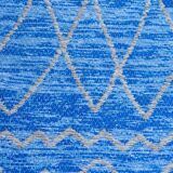 Recycled cotton handmade rug - Reversible - Blue