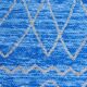 Recycled cotton handmade rug - Reversible - Blue