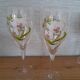 4 beautiful Belle Époque champagne flutes by Perrier Jouët