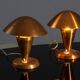Table lamps, mid-century copper mushroom shape, Vladimír Havel Kovona 1960s