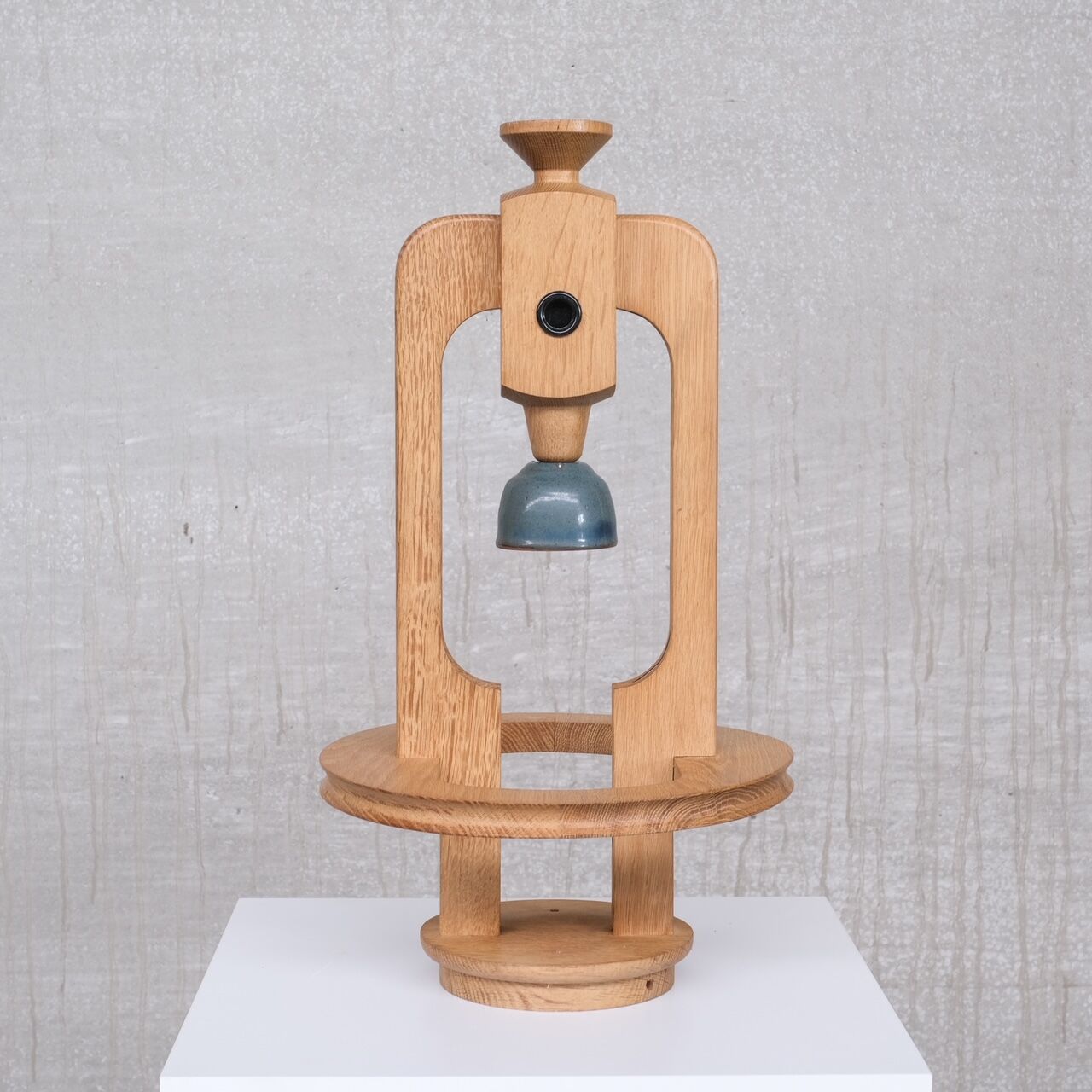 Guillerme et Chambron Oak Mid-Century Pendant Light