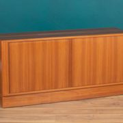 Retro Danish Modern Poul Hundevad (HU) Teak Danish Tambour Door Sideboard